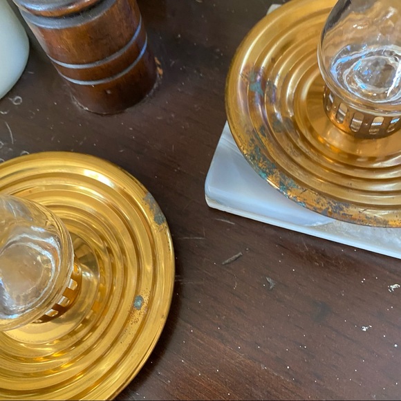 Set of 2 Dart Craftsman NY NY Brass Chamber Candle Holders - Picture 4 of 6